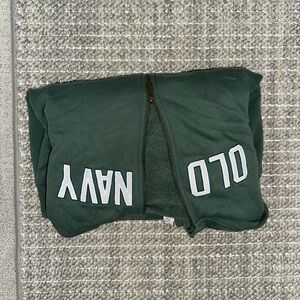Old Navy Olive Green Hoodie with White Lettering